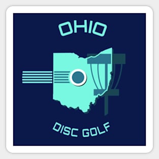 Ohio Disc Golf - Glow Lines Light Green Sticker